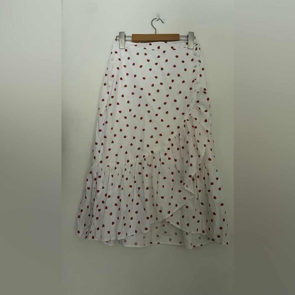 savida strawberry White Dot Ruffle Skirt - Picture 2 of 7